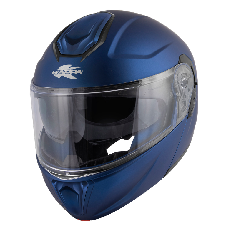 Casco Modulare Kappa KV50 Blu Opaco – vista laterale