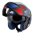 Kappa KV50 GALAXY - Nero Opaco / Blu Metallizzato / Bianco / Rosso