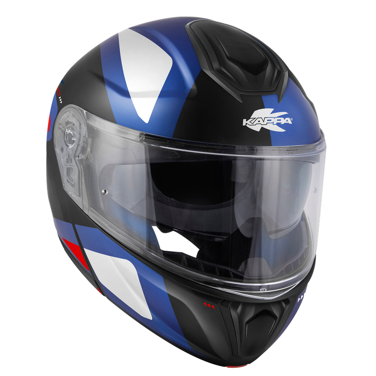 Kappa KV50 GALAXY - Nero Opaco / Blu Metallizzato / Bianco / Rosso