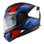 Casco Modulare Kappa KV50 Galaxy Nero Opaco/Blu Metallizzato/Bianco/Rosso – vista laterale