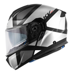 Casco Modulare Kappa KV50 Galaxy Nero Opaco/Argento/Titanio/Bianco – vista laterale