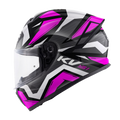 Casco Integrale Kappa KV51 Insert Nero Lucido/Fucsia/Bianco/Grigio – vista laterale