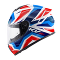 Casco Integrale Kappa KV51 Insert Bianco Lucido/Blu Metallizzato/Blu/Rosso – vista laterale