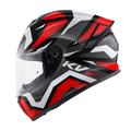 Casco Integrale Kappa KV51 Insert Nero Lucido/Rosso/Bianco/Grigio – vista laterale