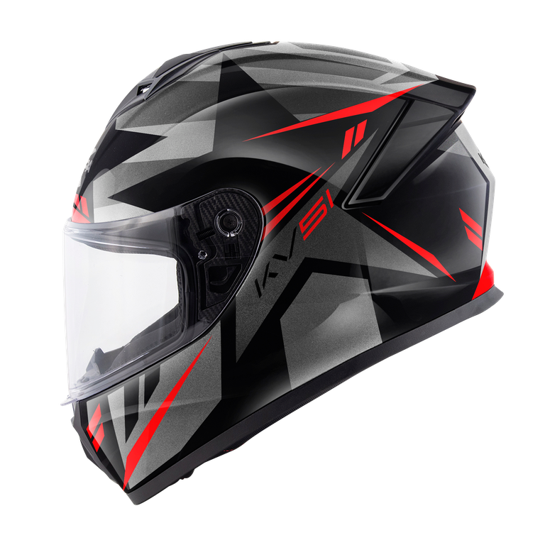 Casco Integrale Kappa KV51 Zenith Nero/Titanio/Rosso – vista laterale