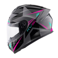 Casco Integrale Kappa KV51 Zenith Grigio/Nero/Pesca/Fucsia – vista laterale