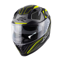 Casco Integrale Kappa KV52 Atlantic Nero Opaco/Giallo Fluo/Titanio/Grigio – vista laterale