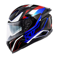 Casco Integrale Kappa KV52 Atlantic Nero Opaco/Blu Metallizzato/Bianco/Rosso – vista laterale
