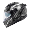 Casco Integrale Kappa KV52 Atlantic Titanio Opaco/Nero/Argento – vista laterale