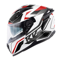 Casco Integrale Kappa KV52 Atlantic Bianco Lucido/Rosso/Nero/Titanio – vista laterale