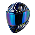 Casco Integrale Kappa KV56 Neon Nero/Blu – vista laterale
