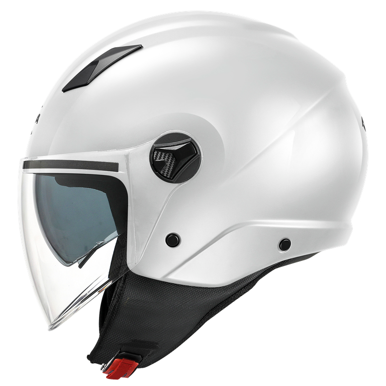Casco Demi-Jet Kappa KV57 Basic Bianco Lucido con Doppia Visiera - Moon Bike - Vista 1
