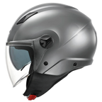 Casco Demi-Jet Kappa KV57 Basic Grigio Lucido con Doppia Visiera - Moon Bike - Vista 1
