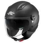 Casco Demi-Jet Kappa KV57 Nero Opaco – vista laterale