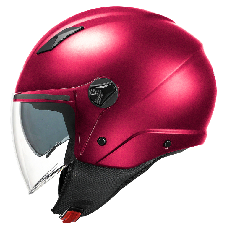 Casco Demi-Jet Kappa KV57 Basic Bordeaux Opaco con Doppia Visiera - Moon Bike - Vista 1