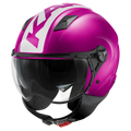 Casco Demi-Jet Kappa KV57 Striker Porpora/Bianco – vista laterale