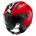 Casco Demi-Jet Kappa KV57 Striker Rosso/Bianco – vista laterale