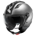 Casco Demi-Jet Kappa KV57 Striker Titanio/Nero – vista laterale