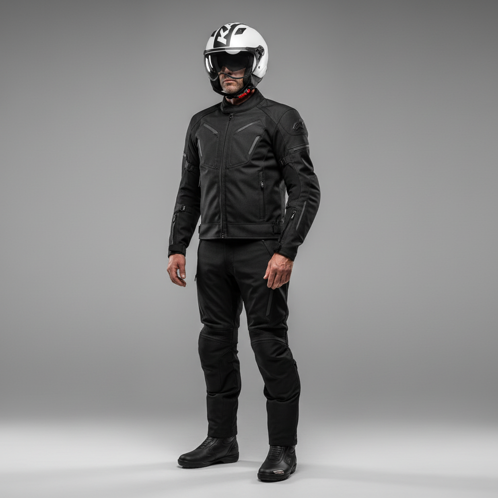 Casco Demi-Jet Kappa KV57 Striker Bianco/Nero – ECE 22.06 doppia visiera - Moon Bike - Vista 3