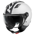 Casco Demi-Jet Kappa KV57 Striker Bianco/Nero – ECE 22.06 doppia visiera - Moon Bike - Vista 1