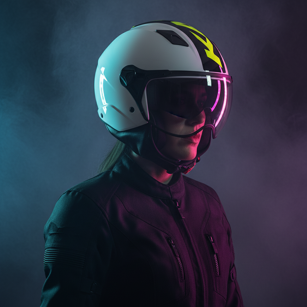Casco Demi-Jet Kappa KV57 Striker Bianco/Nero/Giallo – ECE 22.06 doppia visiera - Moon Bike - Vista 5
