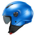 Casco Demi-Jet Kappa KV58 Blu Lucido – vista laterale