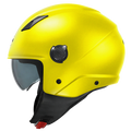 Casco Demi-Jet Kappa KV58 Giallo Metallizzato Opaco – vista laterale