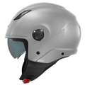 Casco Demi-Jet Kappa KV58 Grigio Lucido – vista laterale