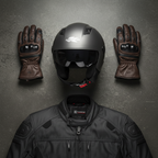 Casco Demi-Jet Kappa KV58 Basic Titanio Opaco con Visierino Fumè - Moon Bike - Vista 5