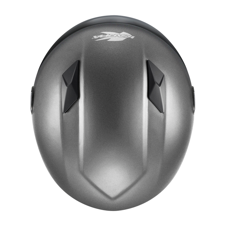 Kappa Moto Casco Demi-Jet Kappa KV58 Basic Titanio Opaco con Visierino Fumè Fumé Caschi aperti - Moon Bike - Vista 3
