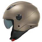 Casco Demi-Jet Kappa KV58 Basic Nichel Opaco con Visierino Fumè - Moon Bike - Vista 1