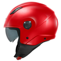 Casco Demi-Jet Kappa KV58 Rosso Lucido – vista laterale