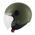 Casco Demi-Jet Kappa KV59 Verde Militare Opaco – vista laterale