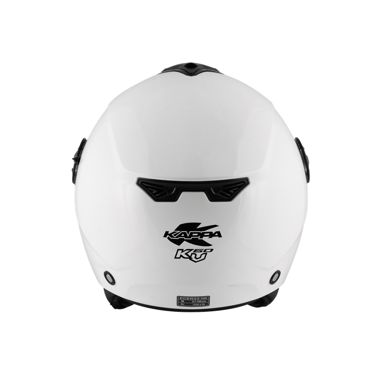 Kappa KV60 Basic Casco Demi-Jet Bianco Lucido – ECE 22.06 Doppia Visiera