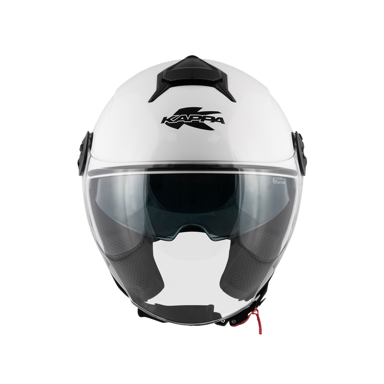 Kappa KV60 Basic Casco Demi-Jet Bianco Lucido – ECE 22.06 Doppia Visiera