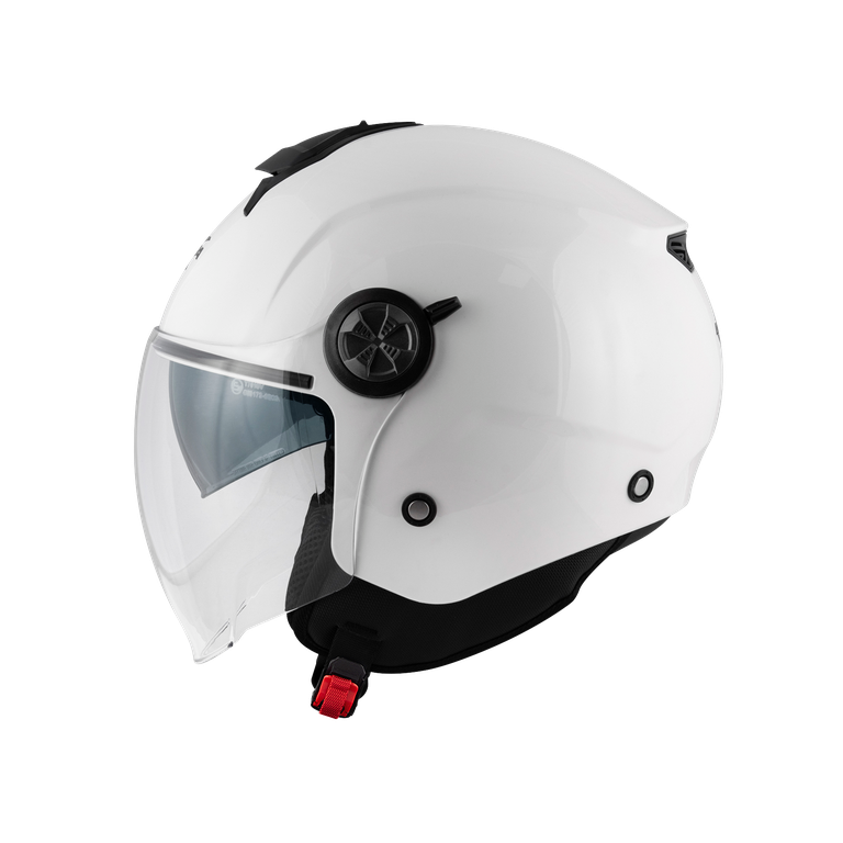 Kappa KV60 Basic Casco Demi-Jet Bianco Lucido – ECE 22.06 Doppia Visiera