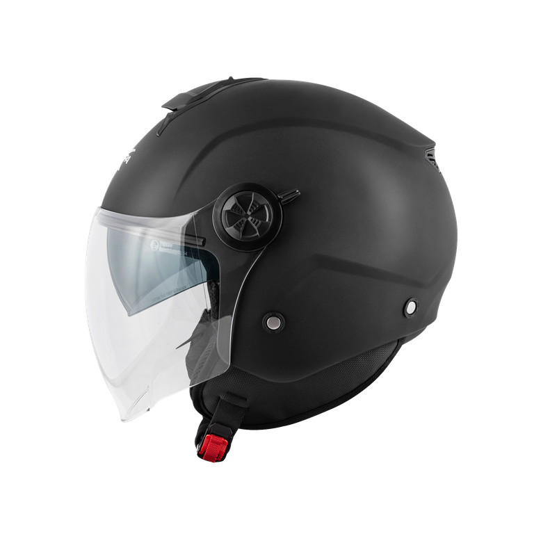 Kappa KV60 Basic Casco Demi-Jet Nero Opaco – ECE 22.06 Visierino Parasole