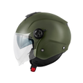 Kappa KV60 Basic Casco Demi-Jet Verde Militare Opaco – Doppia Visiera ECE 22.06