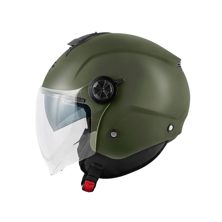 Kappa KV60 Basic Casco Demi-Jet Verde Militare Opaco – Doppia Visiera ECE 22.06