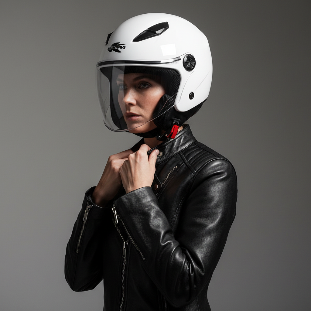 Casco Jet Kappa KV61 Bianco Lucido – ECE 22.06 - Moon Bike - Vista 9