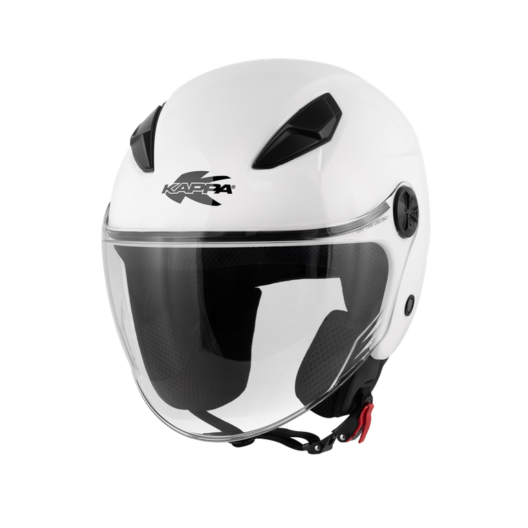 Casco Jet Kappa KV61 Bianco Lucido – vista laterale