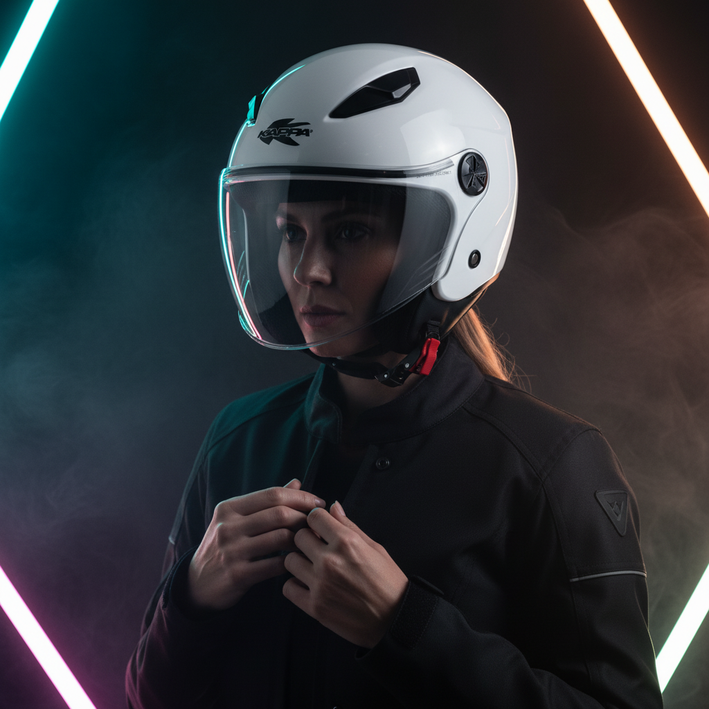 Casco Jet Kappa KV61 Bianco Lucido – ECE 22.06 - Moon Bike - Vista 11
