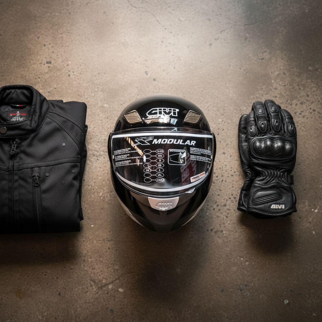 Givi X.08 X-Modular Nero Lucido – Casco Modulare P/J ECE 22.05 - Moon Bike - Vista 5