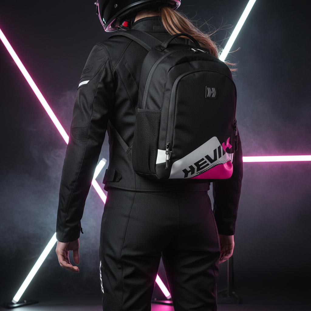 Hevik Nautilus HZ100P Zaino Moto 15L Nero/Rosa – Tecnico Universale Donna Borse Moto - Moon Bike - Vista 7