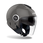 Airoh Helyos Casco Jet Grigio Scuro Lucido – Visierino Parasole ECE 22.06