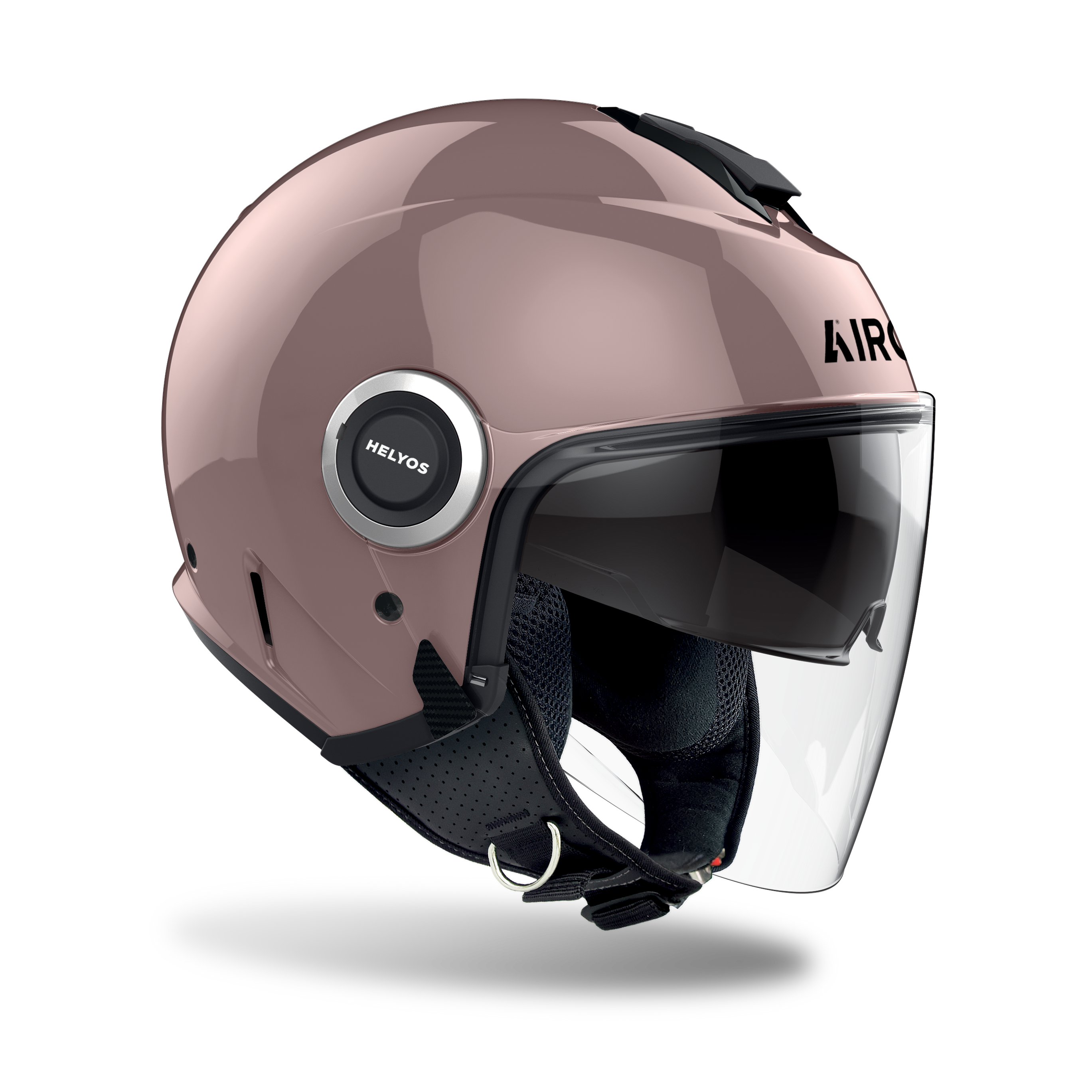 Airoh Helyos Color Casco Jet Rosa Metallizzato – Doppia Visiera Custom Kit ECE 22.06 (HE654) - Moon Bike - Vista 2