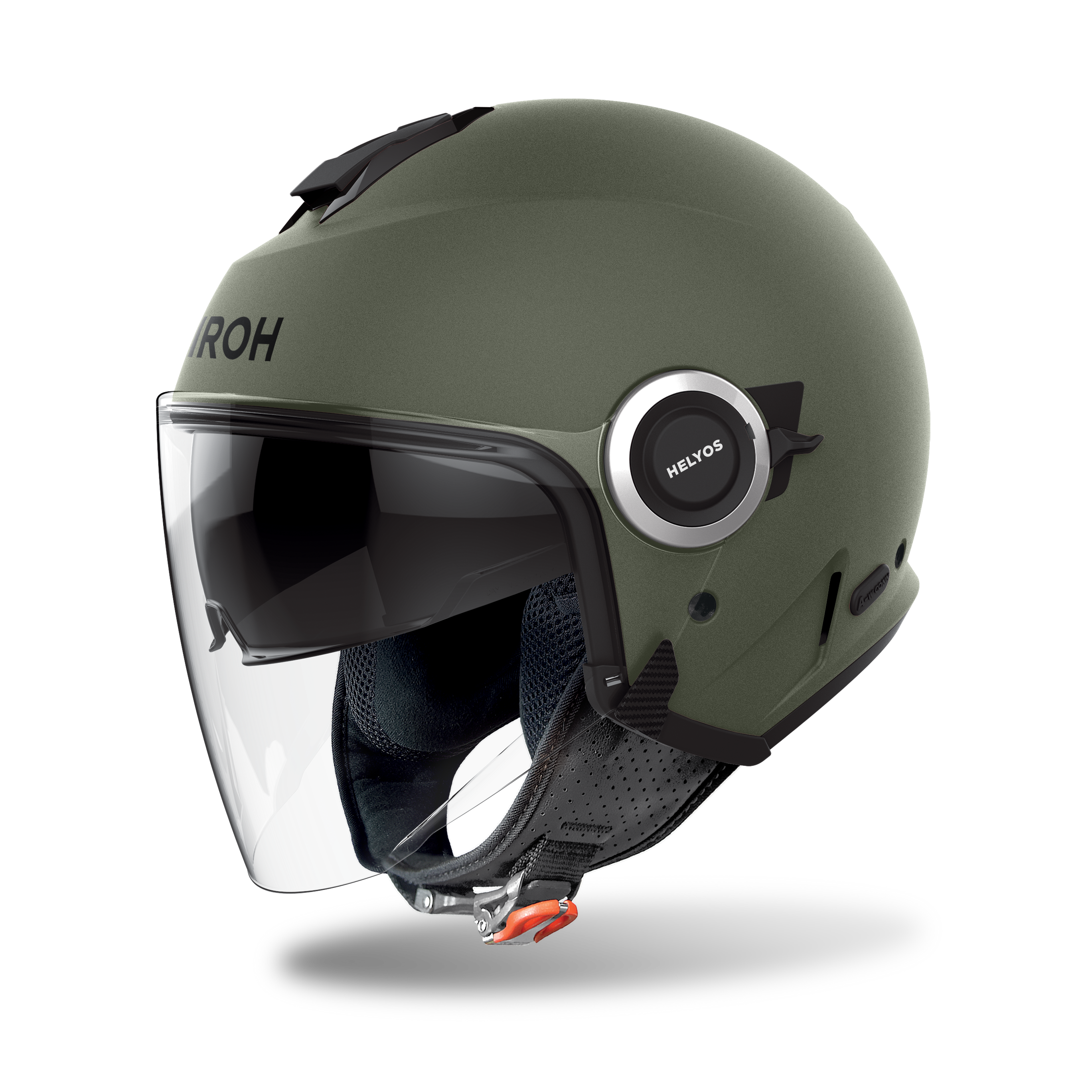 Airoh Helyos Casco Jet Verde Militare Opaco – ECE 22.06 HE670 - Moon Bike - Vista 1