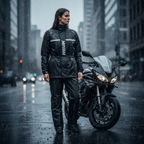 Hevik Dry Light Completo Antipioggia Moto 2 Pezzi – Giacca e Pantalone Impermeabile 3000mm Nero - Moon Bike - Vista 9