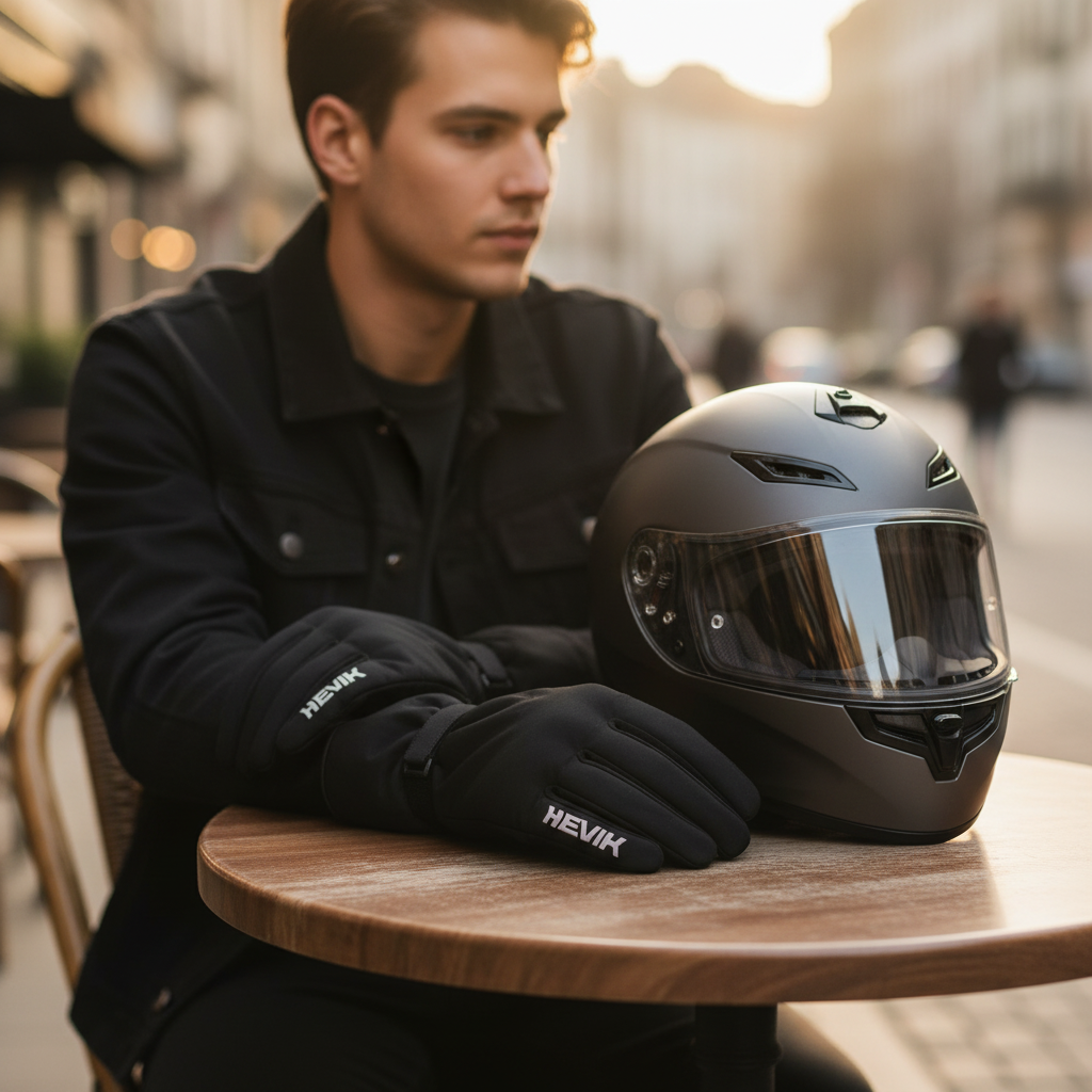 Hevik Grimsel WP Guanti Moto Invernali Neri – Impermeabili Termici CE EN 13594 Nero - Moon Bike - Vista 6