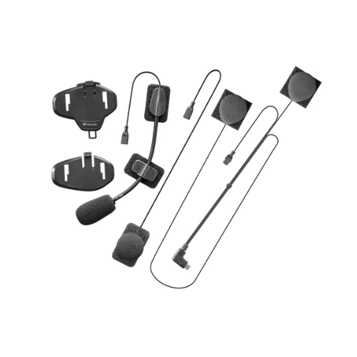 Interphone Kit Audio Completo Speaker + Microfono Jack Flat – Compatibile Tour Sport Link Urban Avant